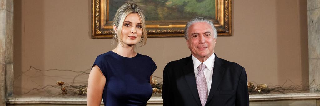 Marcela e Temer, em recepção por ocasião da abertura dos Jogos Paralímpicos Rio 2016 | Beto Barata/Presidência da República