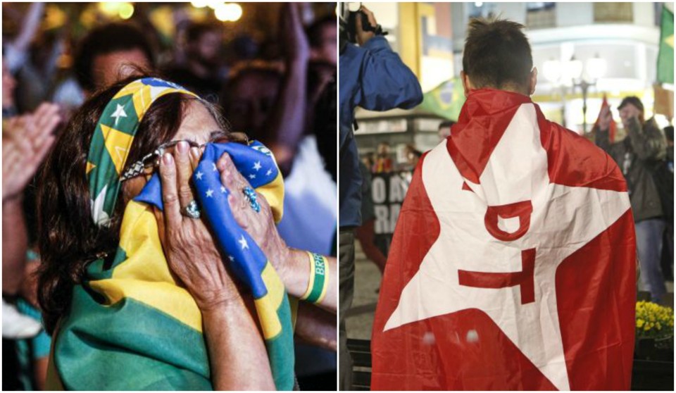 Protestos de “coxinhas” e “petralhas” | Daniel Castellano e Antônio More/Gazeta do Povo