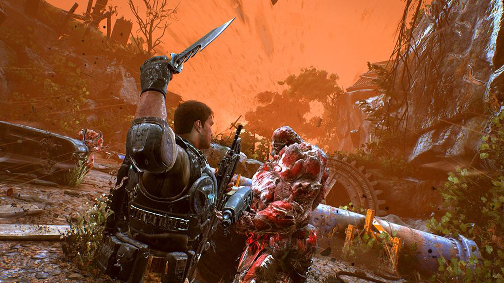 Gears of Wars 4: continua sendo uma franquia sobre homem musculosos e mulheres alfa usando metralhadoras modificadas com serras elétricas para eviscerar batalhões de antagonistas | /Divulgação