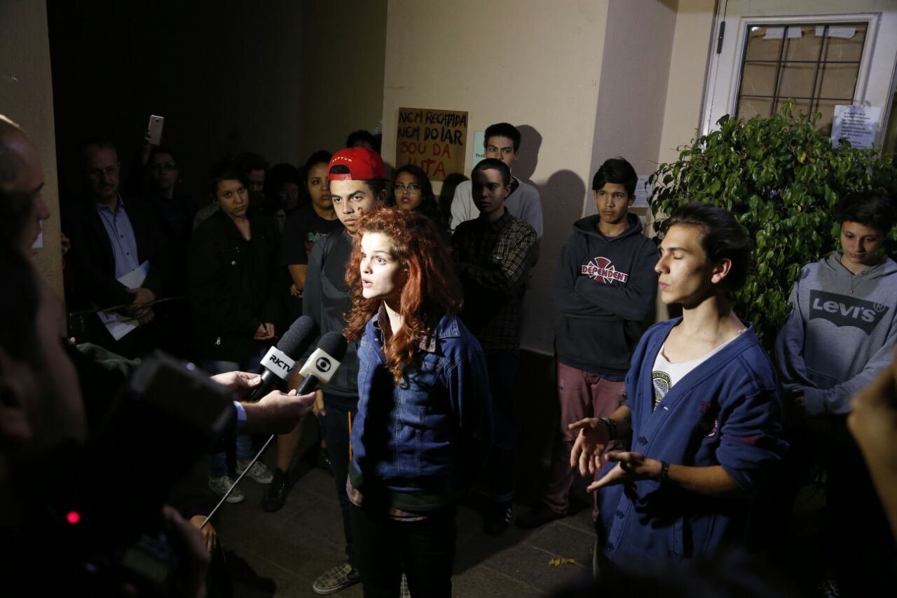Coletiva dos estudantes do CEP | Hugo Harada/Gazeta do Povo