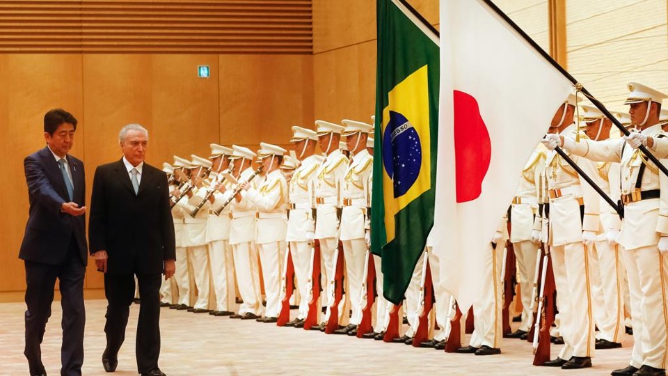 Primeiro-ministro japonês Shinzo Abe recepciona Michel Temer | Beto Barata/PR
