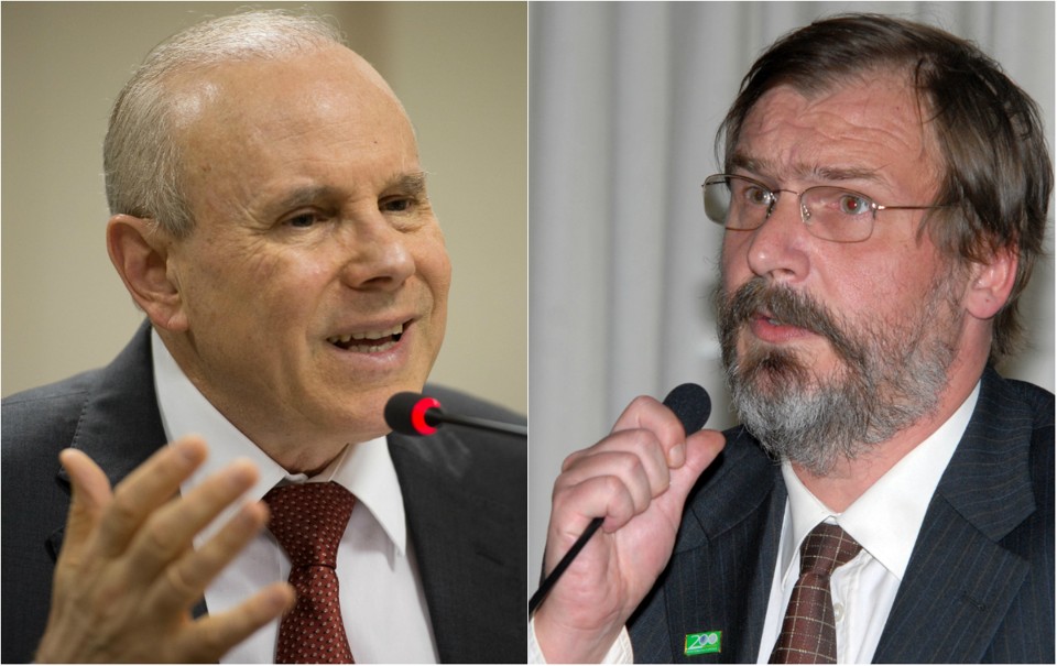Guido Mantega (à esq.) e Arno Augustin | Fabio Rodrigues Pozzebom e Valter Campanato/Agência Brasil