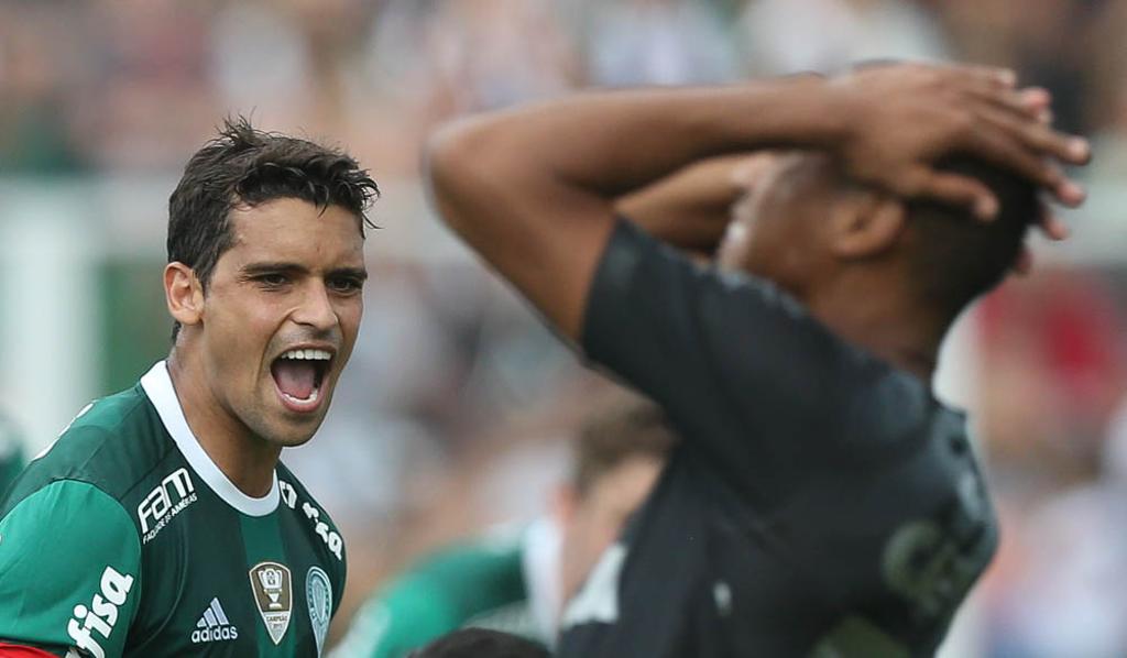 Jean comemora gol marcado contra o Figueirense: partida pode ir parar no STJD. | Cesar Greco / Fotoarena/Palmeiras