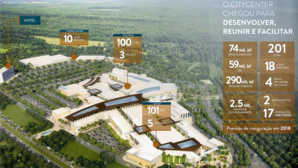 Centro de compras terá 219 lojas, sendo 18 âncoras | Divulgação