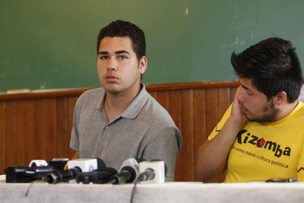 Matheus Santos e Marcelo Miranda, presidente e vice da Upes: para o Ocupa Paraná, governo tenta usar a morte de aluno para desarticular o movimento. | Antonio More/Gazeta do Povo