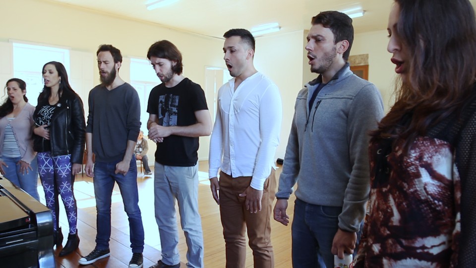 Participantes do núcleo de ópera durante ensaio no  Solar do Barão | Bruno Matos/Gazeta do Povo