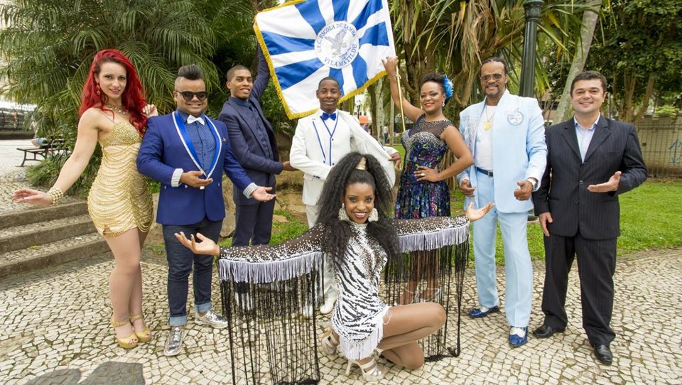 Integrantes da Nenê de Vila Matilde estiveram em Curitiba para divulgar o desfile. | Hugo Harada/Gazeta do Povo