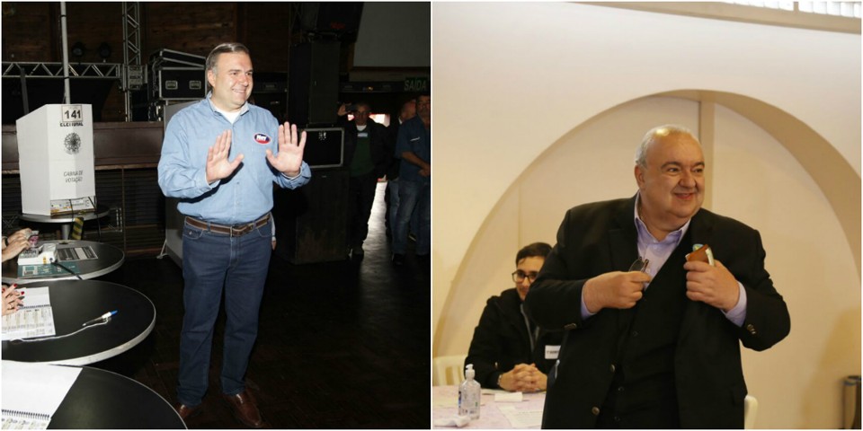 Candidatos votaram no fim da manhã deste domingo (30) | Antonio More e Pedro Serápio/Gazeta do Povo