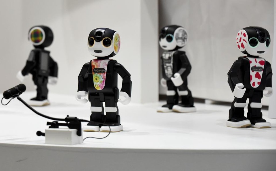 RoBoHon, uma das máquinas exibidas pela Sharp no IT & Electronics Comprehensive Exhibition | TORU YAMANAKA/AFP