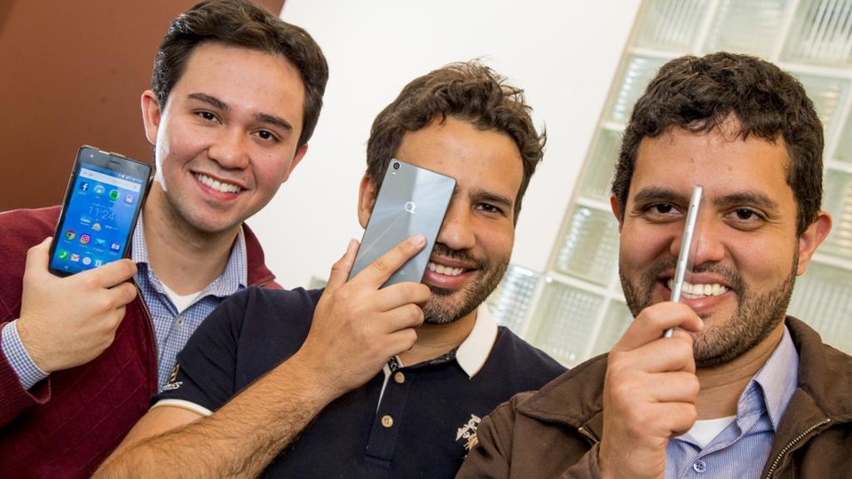 Thiago Miashiro, Vinicius Grein e Marcelo Reis, fundadores da Quantum | Hugo Harada/Gazeta do Povo