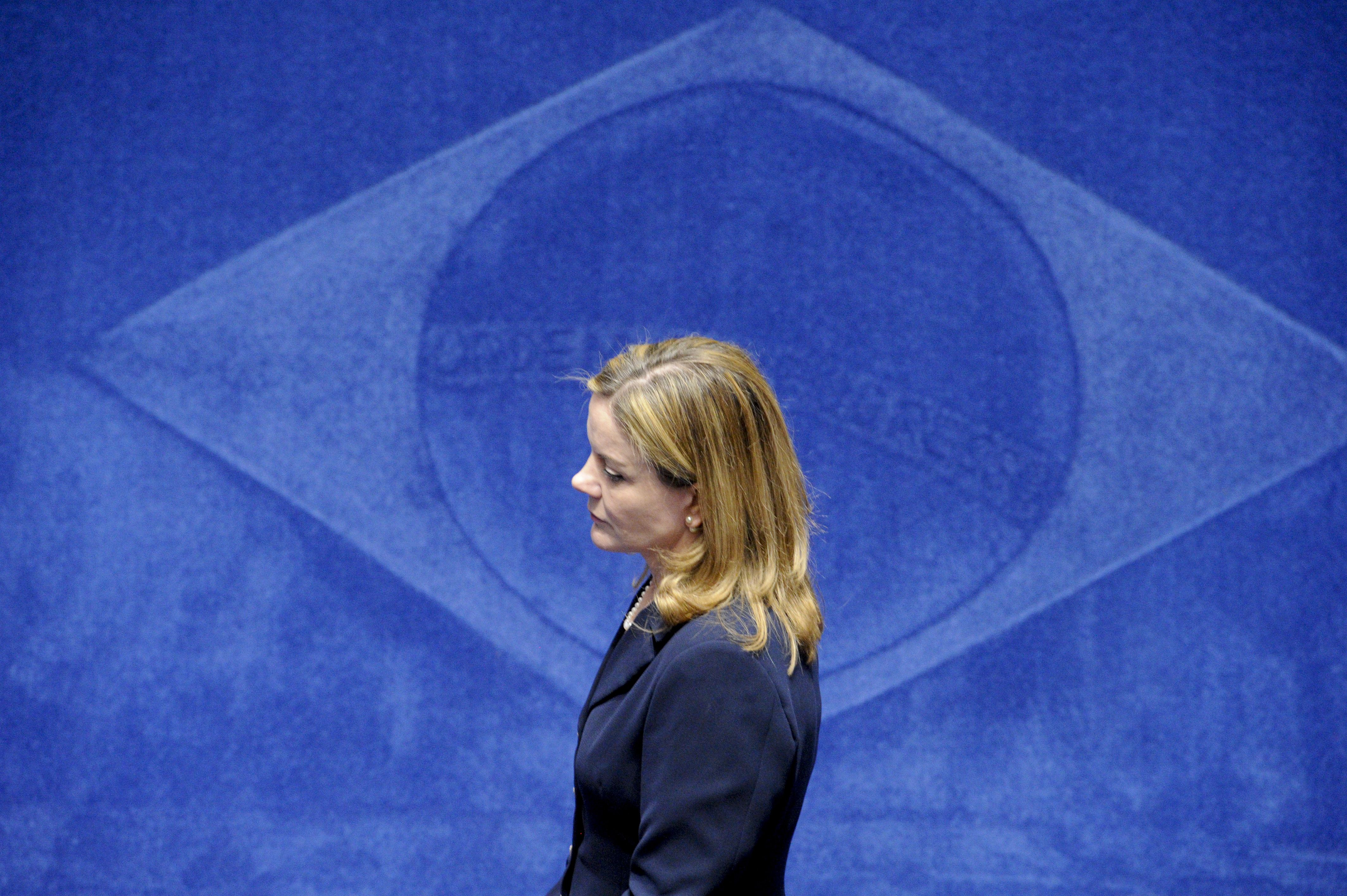 Gleisi no plenário do Senado: “Não tem nada mais importante para a CAE do que discutir essa PEC [do Teto de Gastos]”. | Edilson Rodrigues/Agência Senado