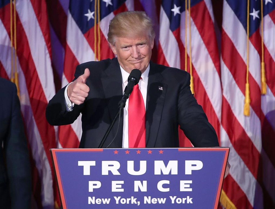 Donald Trump discursa após ser eleito presidente dos Estados Unidos | MARK WILSON/AFP