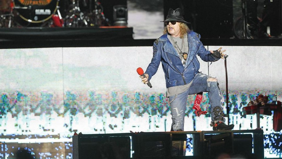 Axl Rose durante sua última passagem pela capital paranaense | Antônio More / Agência de Notícias Gazeta do Povo
