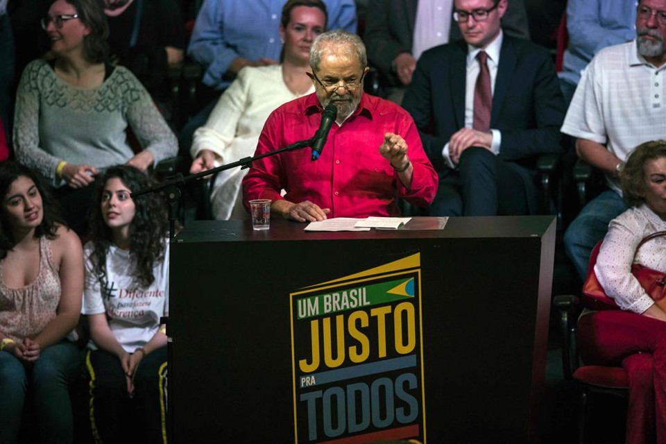 Ex-presidente discursa no evento | NELSON ALMEIDA/AFP