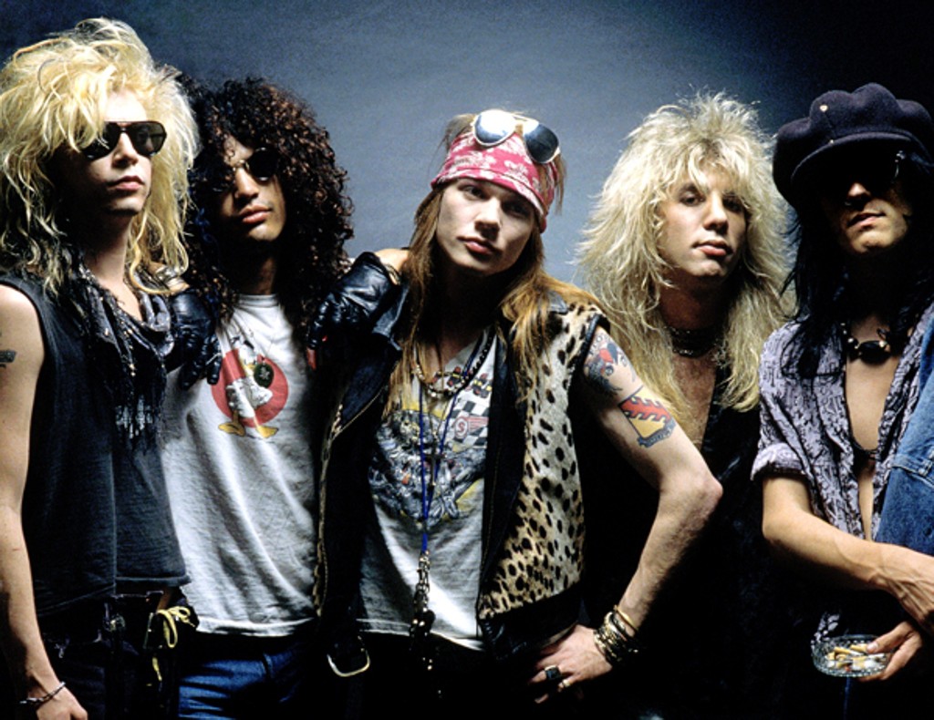 A formação clássica do Guns N’ Roses: “a banda mais perigosa do planeta”.