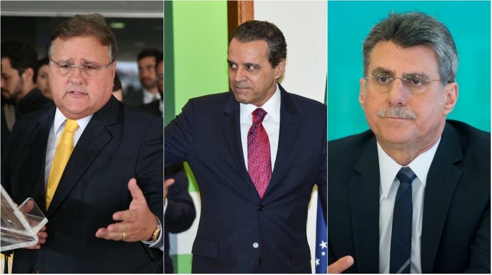 Da esquerda para a direita: Geddel Vieira Lima, Henrique Eduardo Alves e Romero Jucá | Montagem