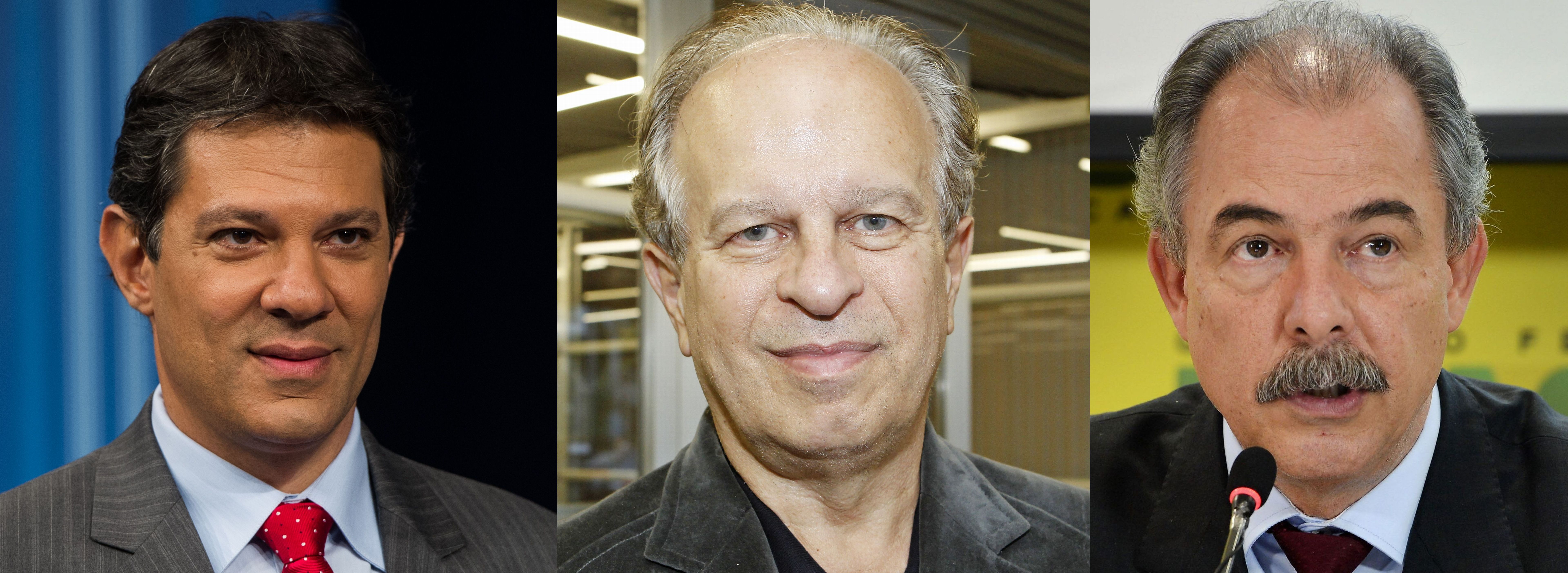Fernando Haddad, Renato Janine Ribeiro e Aloizio Mercadante foram ministros da Educação nos governos do PT | /AFP / Gazeta do Povo / Agência Brasil