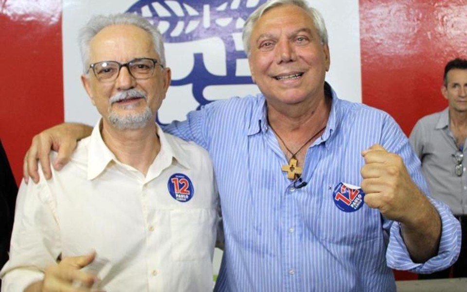 Paulo Mac Donald Ghisi (PDT), à dir., e o vice Camilo Rorato (PSDB) | Vacy Alvaro/Gazeta do Povo/Arquivo