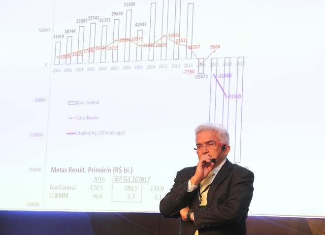 O economista Raul Velloso, especialista em infraestrutura, defendeu que medidas para o corte de gastos públicos como a PEC do Teto e a Reforma da Previdência, caso aprovadas, vão zerar os investimentos públicos em infraestrutura nos próximos anos. Ele acredita que a revisão dos contratos atuais é a solução mais rápida para retomar os investimentos, que teria grande importante na retomada da economia. | Giuliano Gomes/Gazeta do Povo