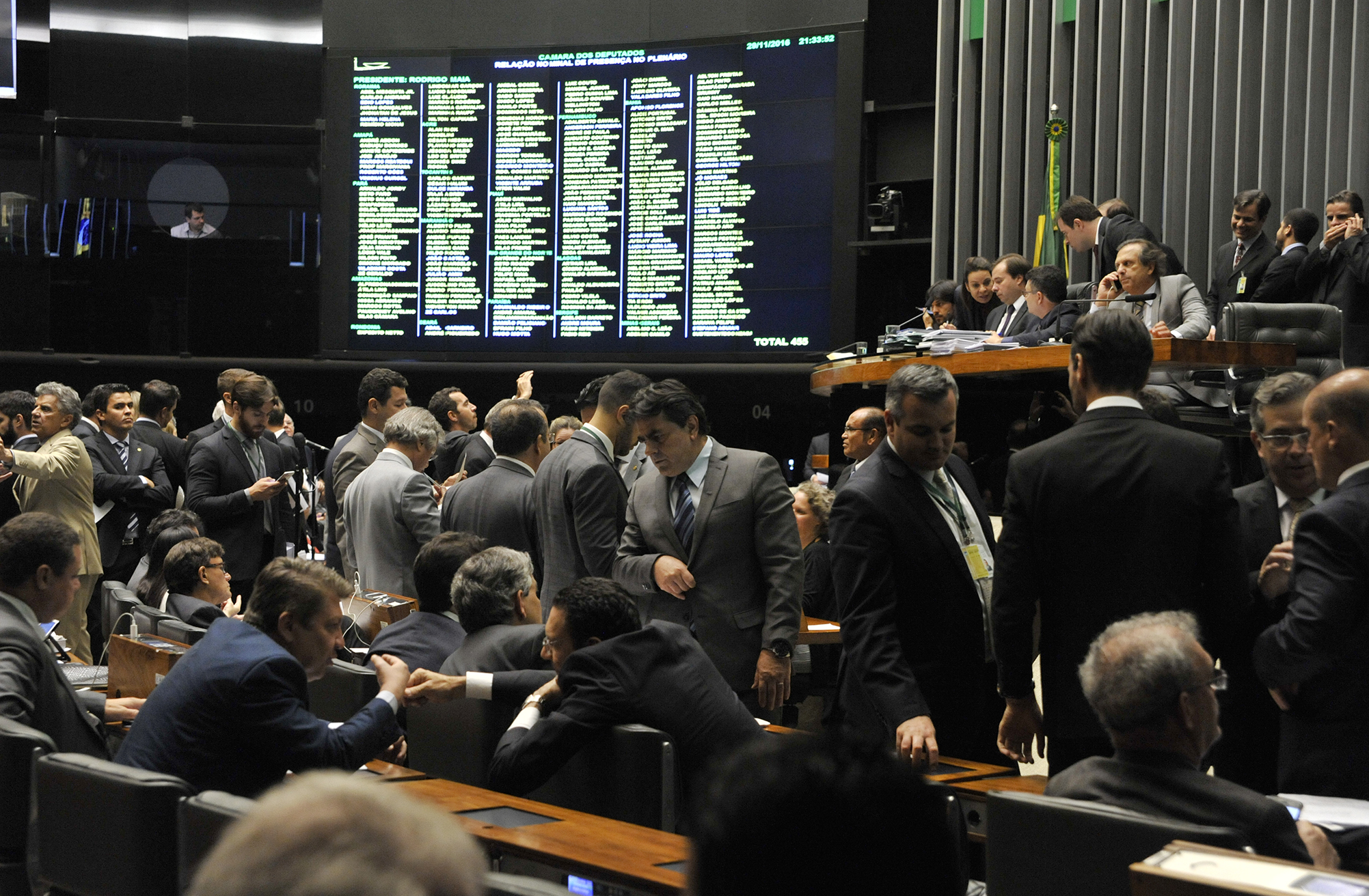 Plenário da Câmara dos Deputados no fim da noite desta terça-feira (29) | Luis Macedo / Câmara dos Deputados