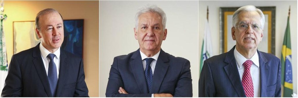 Fernando Wolff Bodziak, Renato Braga Bettega e Eugênio Achille Grandinetti já são membros da cúpula do tribunal e agora querem ser presidente do órgão. | Daniel Castellano/Gazeta do Povo