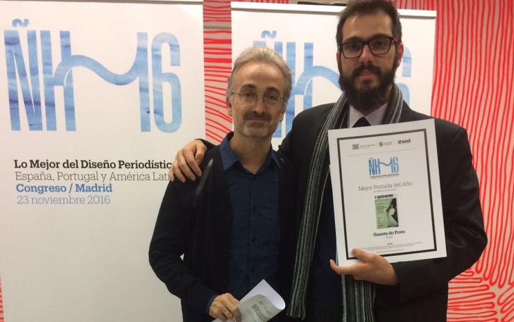 Javier Errea, presidente da SND, com o designer Osvalter Urbinati. | Divulgação