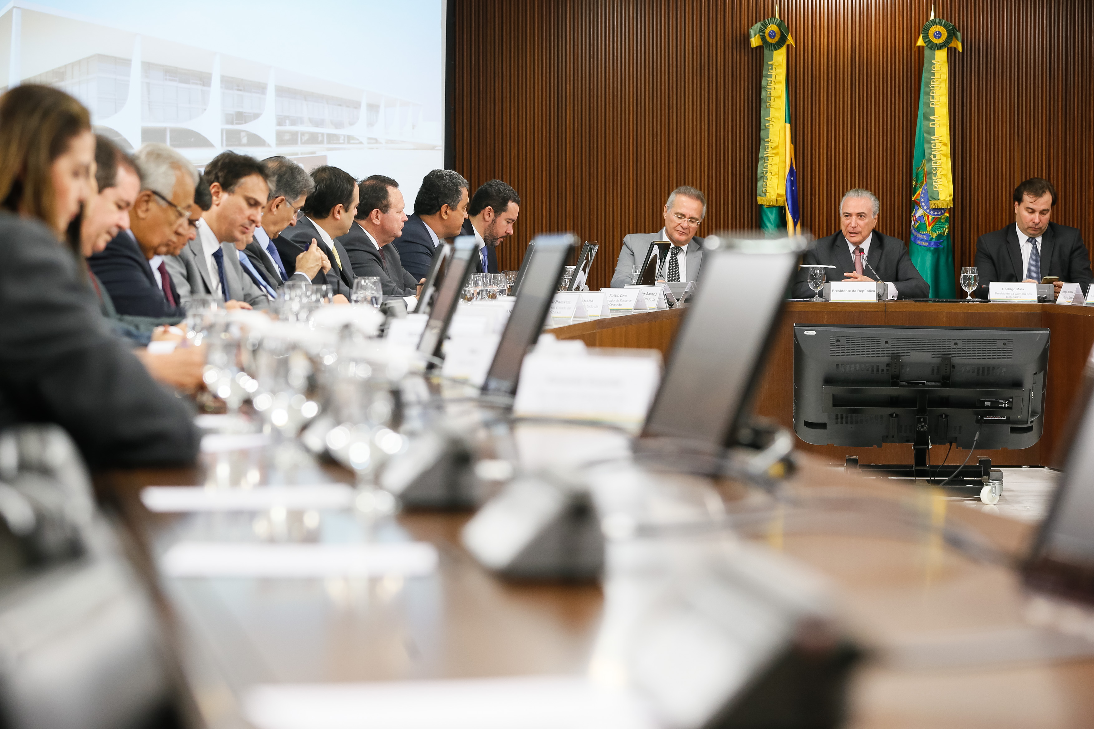 Reunião de Temer com governadores: teto de gastos também nos estados. | Beto Barata/PR