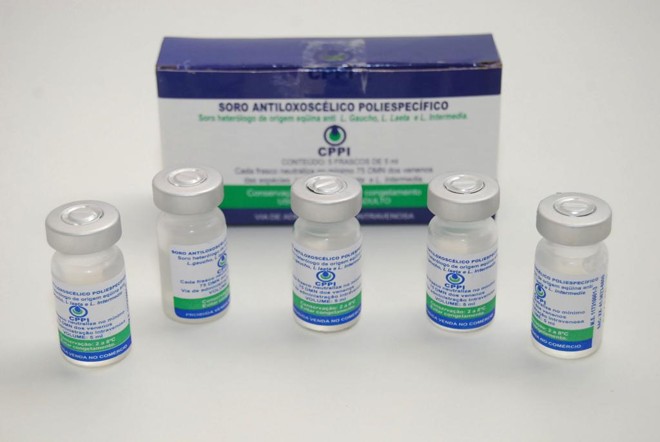 Soro para veneno de aranha-marrom produzido no Centro de Produção e Pesquisa de Imunobiológicos do governo do estado. | Sesa