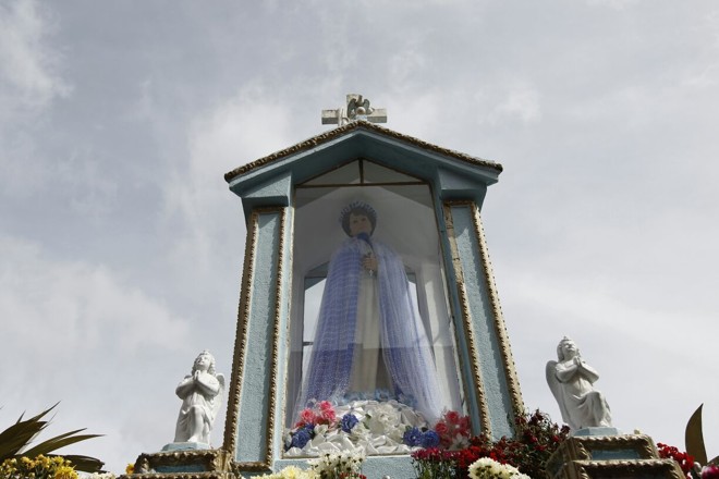 Imagem de Maria Bueno no Cemitério Municipal | Jonathan Campos/Gazeta do Povo