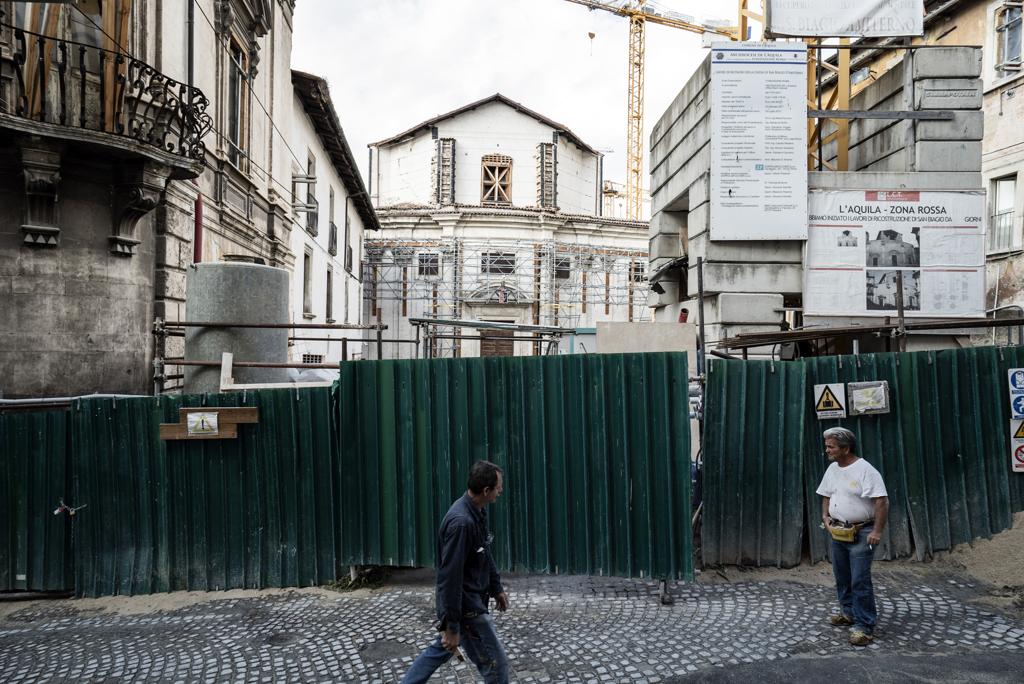 Restrauração na Igreja de San Biagio, no Centro Histórico, ainda não foi finalizada | Alessandro Grassani/New York Times