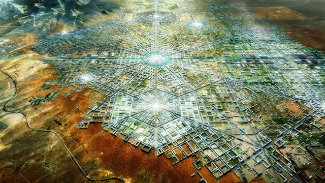 Cidade hexagonal proposta por arquiteto para integrar fronteira entre México e os EUA | Fernando Romero Enterprise/Divulgação