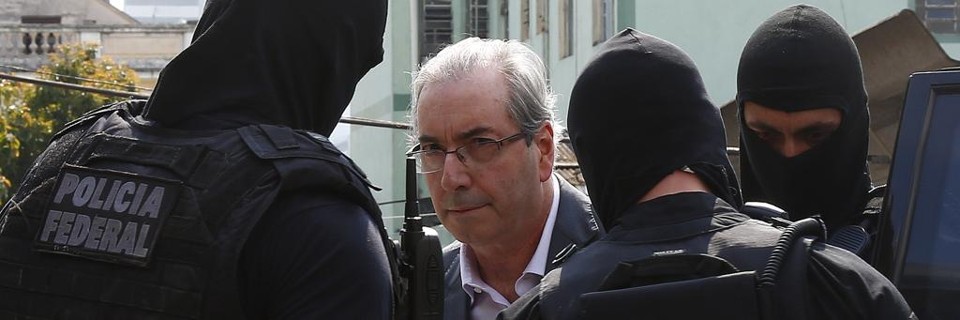 Cunha chega a Curitiba após ser preso pela Lava Jato | Aniele Nascimento/Gazeta do Povo