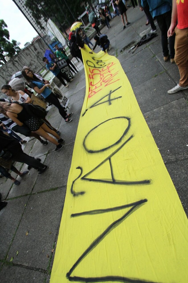 O protesto foi organizado pelas redes sociais contra a PEC 55, que limita os gastos públicos por vinte anos | Rodrigo Félix Leal Gazeta do Povo