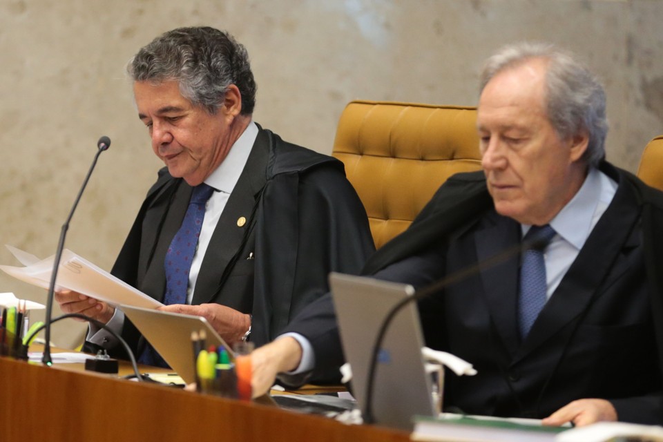 Marco Aurélio Mello (à esq.) e Ricardo Lewandowski | José Cruz/Agência Brasil