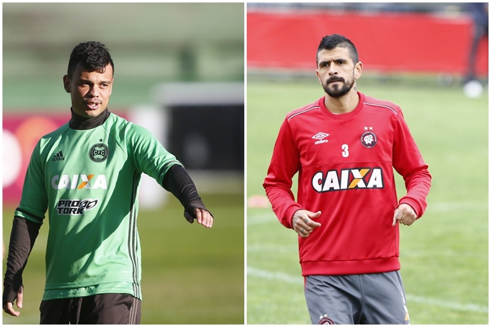 Meias Bernardo, do Coritiba, e  Lucho González, do Atlético, devem ser titulares na última rodada do Brasileiro. | Montagem: Aniele Nascimento e Albari Rosa/Gazeta do Povo