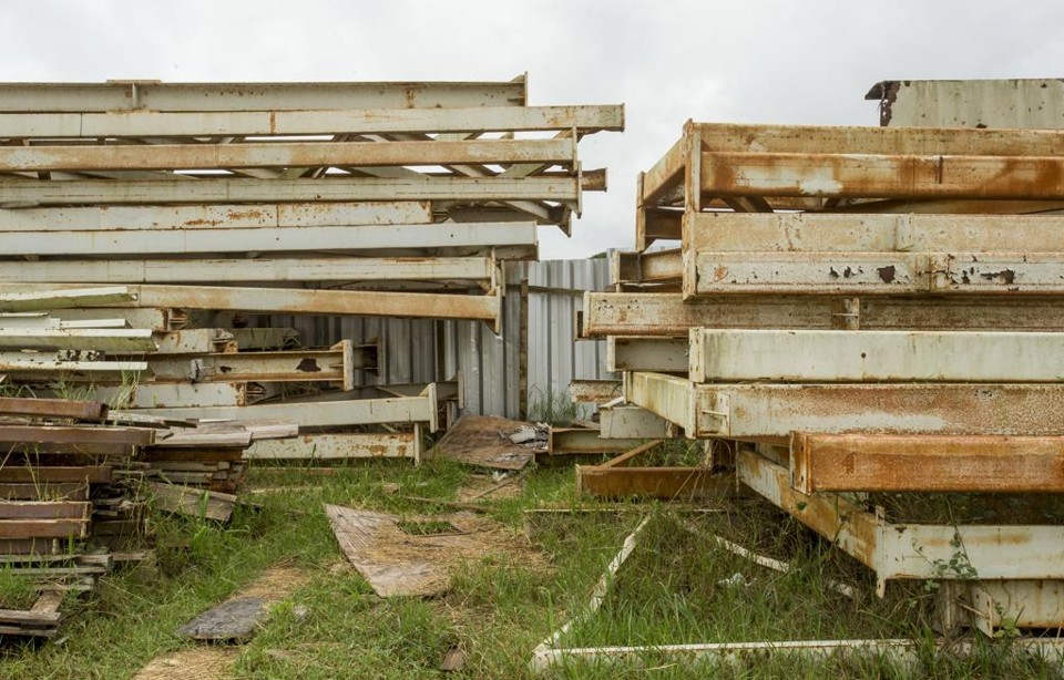 Estrutura do velódromo do Pan em Pinhais: ferro velho. | Hugo Harada/Gazeta do Povo