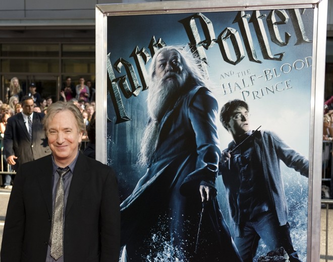 Ator Alan Rickman , popularmente conhecido pela interpretação do professor Snape em Harry Potter. | AFP