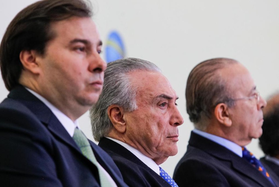 Maia, Temer e Padilha: todos citados na delação do ex-executivo da Odebrecht. | Beto Barata/PR