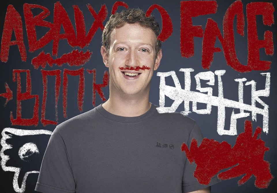 Está na hora de derrubar a maior ditadura do mundo: o Facebook Hoje o Facebook tem 1,7 bilhão de usuários: Zuckerberg, o déspota, quer mais | lucios/