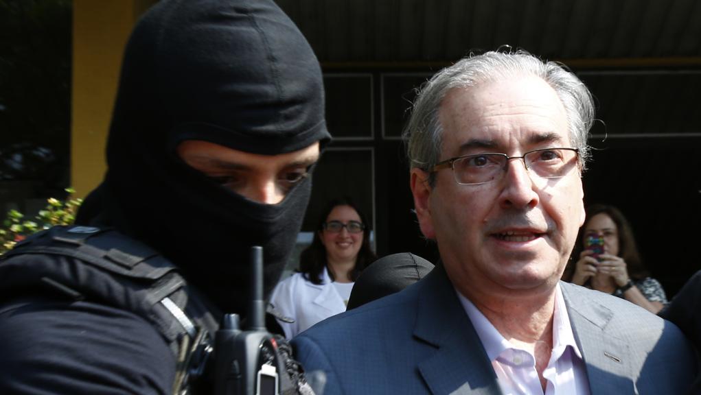 Eduardo Cunha, na ocasião de sua prisão | Aniele Nascimento/Gazeta do Povo/Arquivo
