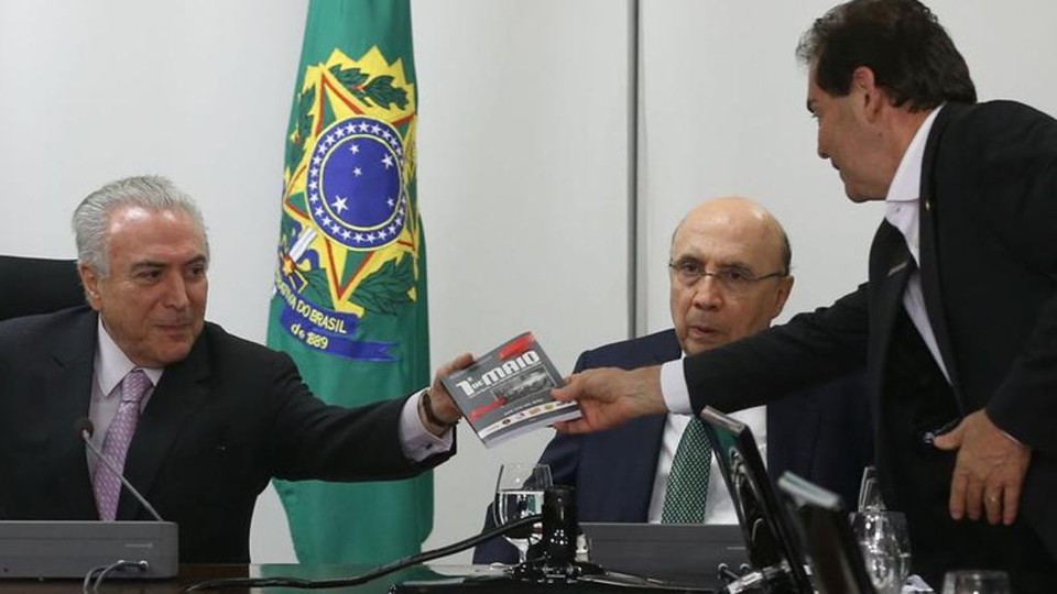 Temer fala sobre Previdência em reunião com sindicalistas. | /ABR