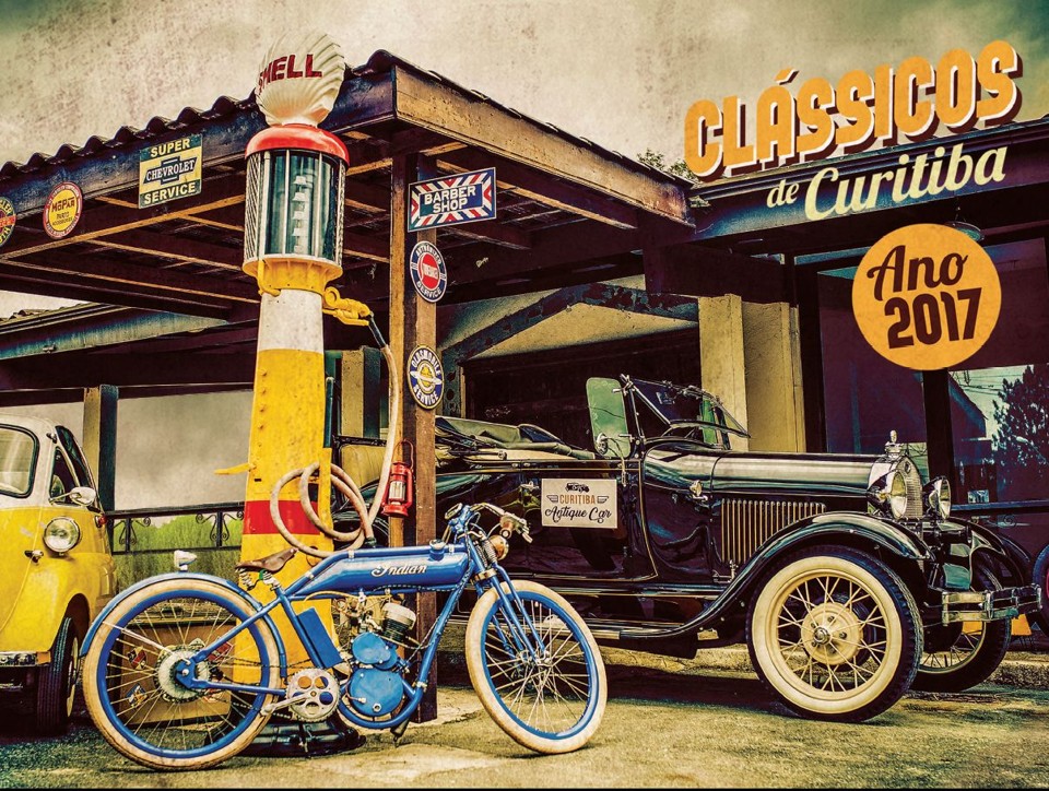 A capa sempre mostra a garagem de algum colecionador da cidade. Folhinha está na sua quinta edição. | Guto Tarasiuk/Divulgação