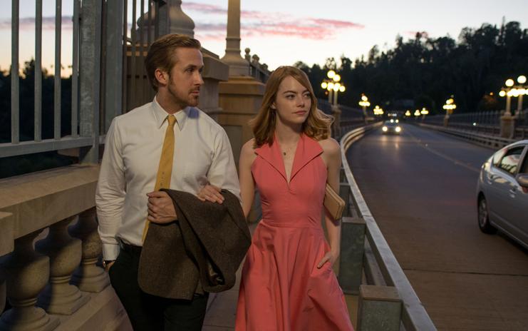 Ryan Gosling e Emma Stone, protagonistas do musical indicado, buscam prêmios de Melhor Ator e Atriz | Dale Robinette/Divulgação