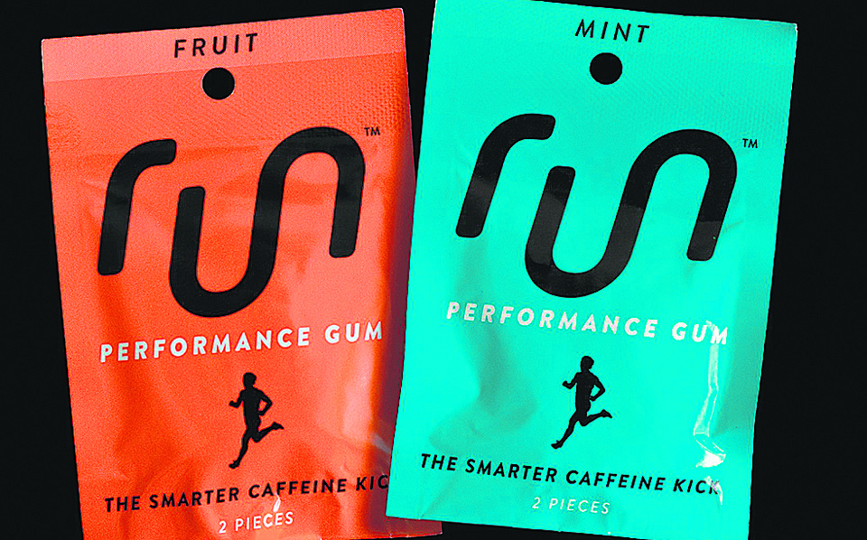 O ‘Run Gum’, do corredor olímpico Nick Symmonds, tem como alvo atletas. | Divulgação