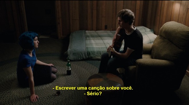 Scott Pilgrim mostra a música que fez para a namorada Ramona e fala: “Escrevi uma canção sobre você” | Reprodução