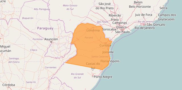 Alerta laranja para os estados do Sul do Brasil | /