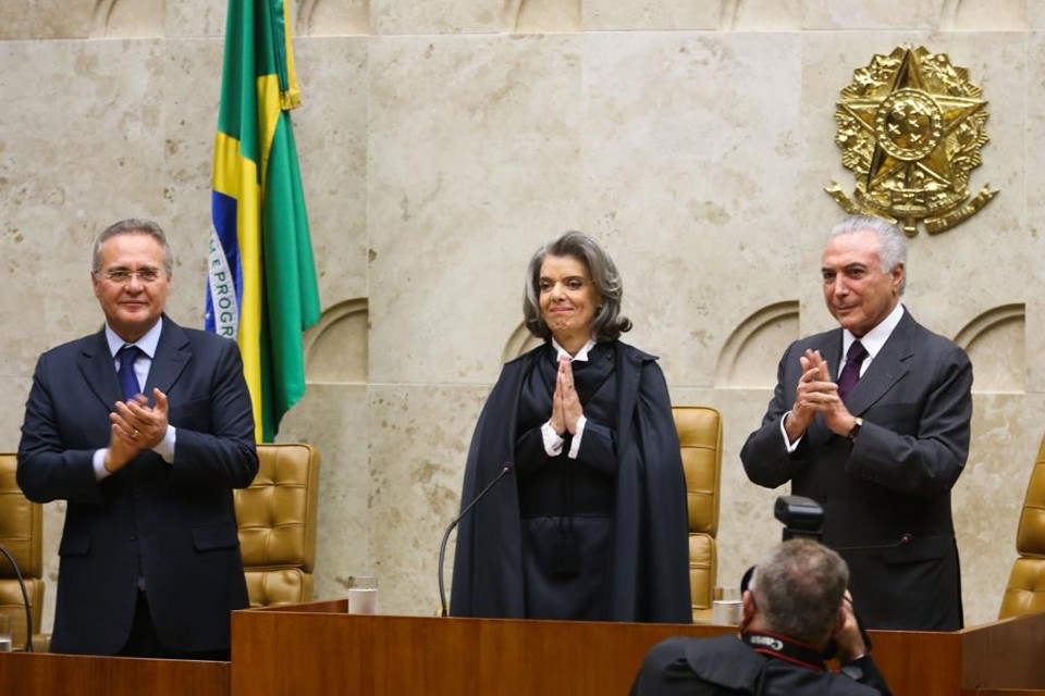 Com casos recentes de ativismo judicial, STF estaria passando dos limites Os chefes dos três Poderes: Renan Calheiros, presidente do Congresso Nacional; Cármen Lúcia, presidente do STF; e Michel Temer, presidente da República. | Wilson Dias/Agência Brasil