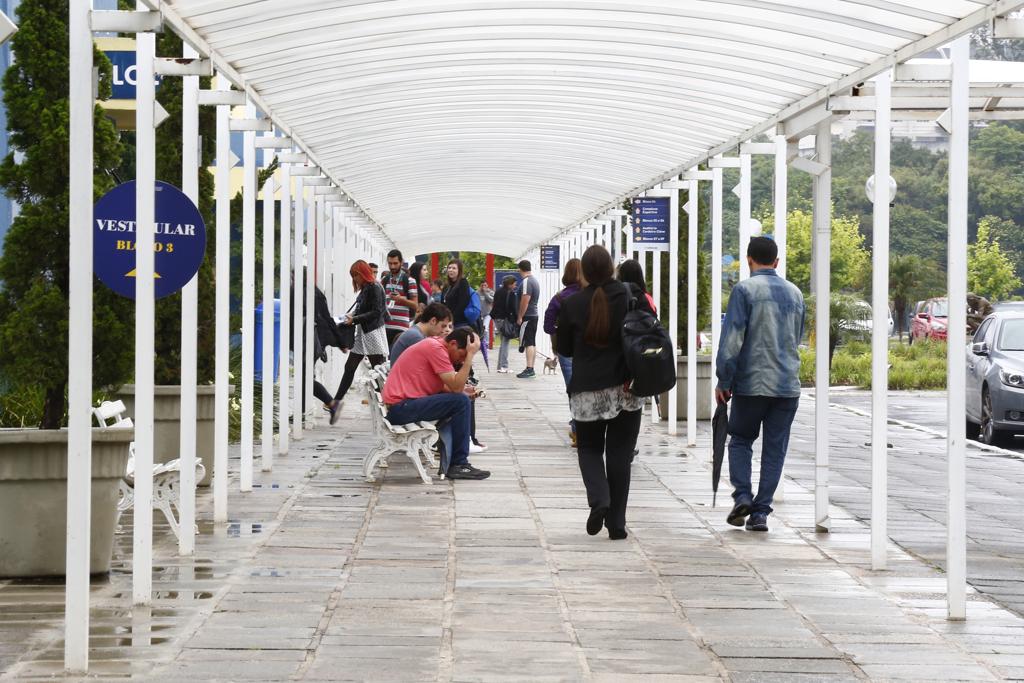 Em Curitiba, um dos locais de prova da segunda aplicação do exame foi a UniBrasil | Aniele Nascimento/Gazeta do Povo