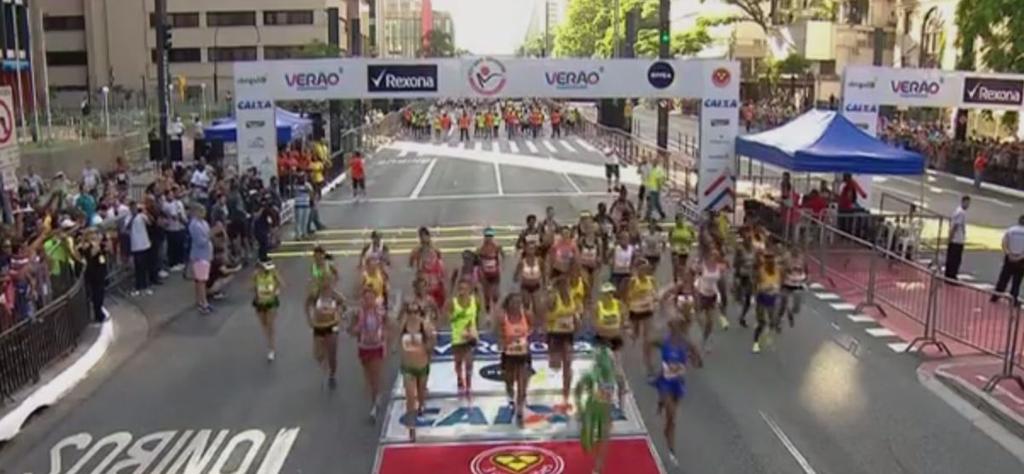 Corrida São Silvestre ocorre neste sábado em São Paulo. feminina ocorreu às 8h40. | Reprodução/Globo
