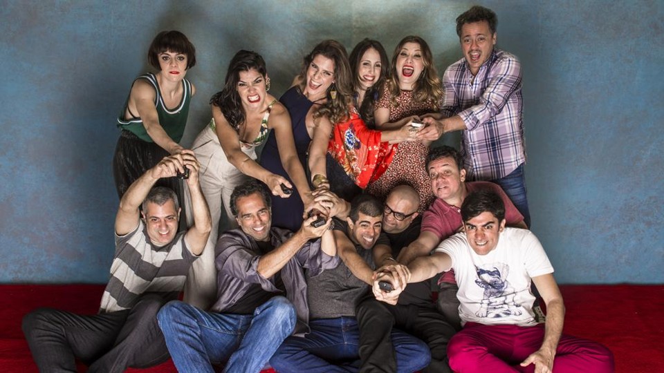 Renata Gaspar, Veronica Debom, Georgiana Goes, Luana Martau, Carol Pontes, Danton Mello, Mauricio Rizzo, Mauricio Farias, Marcius Melhem, Welder Rodrigues, Márcio Vito e Marcelo Adnet. | Caiua Franco/Divulgação
